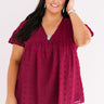 Autumn Edit Babydoll Top In Wine    Curves Image - 1