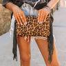 The Aria Leopard Leather Clutch Image - 1