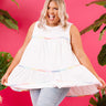 Uptown Twirls Babydoll Top In White    Curves Image - 1
