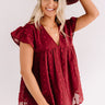 Autumn Edit Babydoll Top In Wine Image - 1