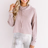 Latte Lover Waffle Knit Sweater In Dusty Purple Image - 1