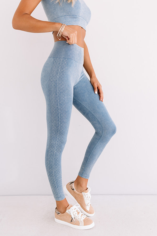 Quiet Meditation High Waist Active Legging In Airy Blue Image - 4
