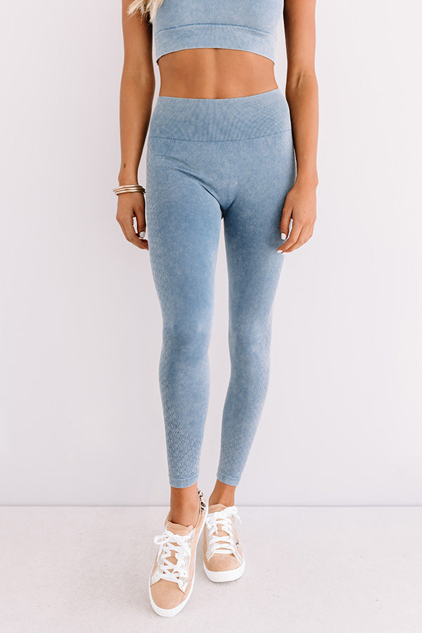 Quiet Meditation High Waist Active Legging In Airy Blue Image - 3