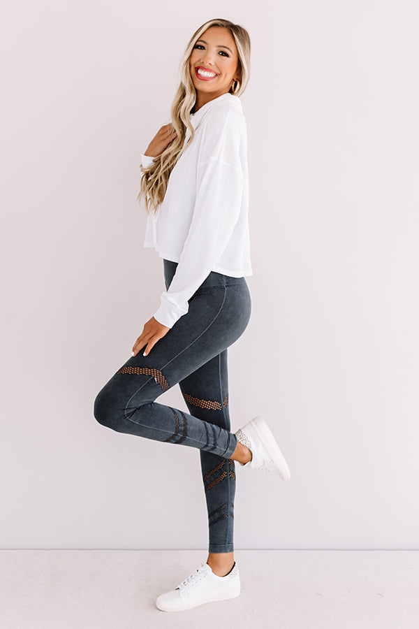 Honor Roll High Waist Legging In Navy Image - 1