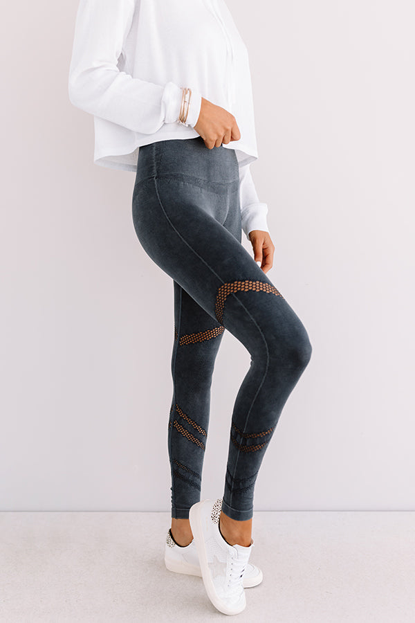 Honor Roll High Waist Legging In Navy Image - 3