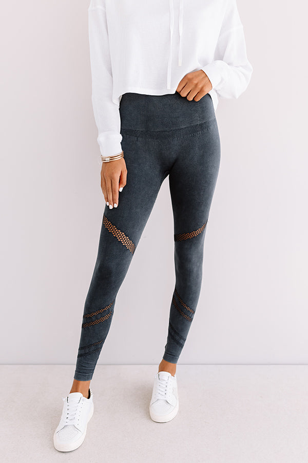 Honor Roll High Waist Legging In Navy Image - 2