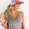 Recipe For Success Sports Bra In Dark Grey Image - 1