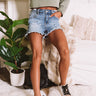 The Joss Midrise Distressed Shorts Image - 1
