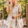 Taking The Scenic Route Babydoll Dress In Sage Image - 1