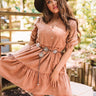 Taking The Scenic Route Babydoll Dress In Camel Image - 1