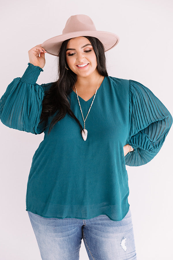 Sparks And Kisses Shift Top In Teal   Curves