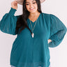 Sparks And Kisses Shift Top In Teal   Curves Image - 1