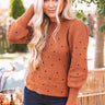 Apple Spice Delight Knit Sweater In Cinnamon Image - 1