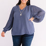 Sparks And Kisses Shift Top In Dark Periwinkle   Curves Image - 1