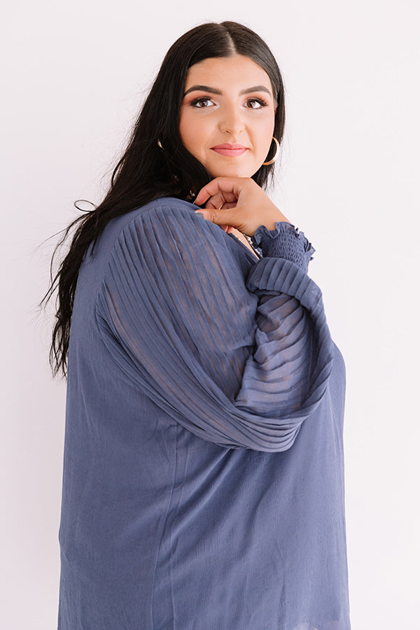 Sparks And Kisses Shift Top In Dark Periwinkle   Curves Image - 4