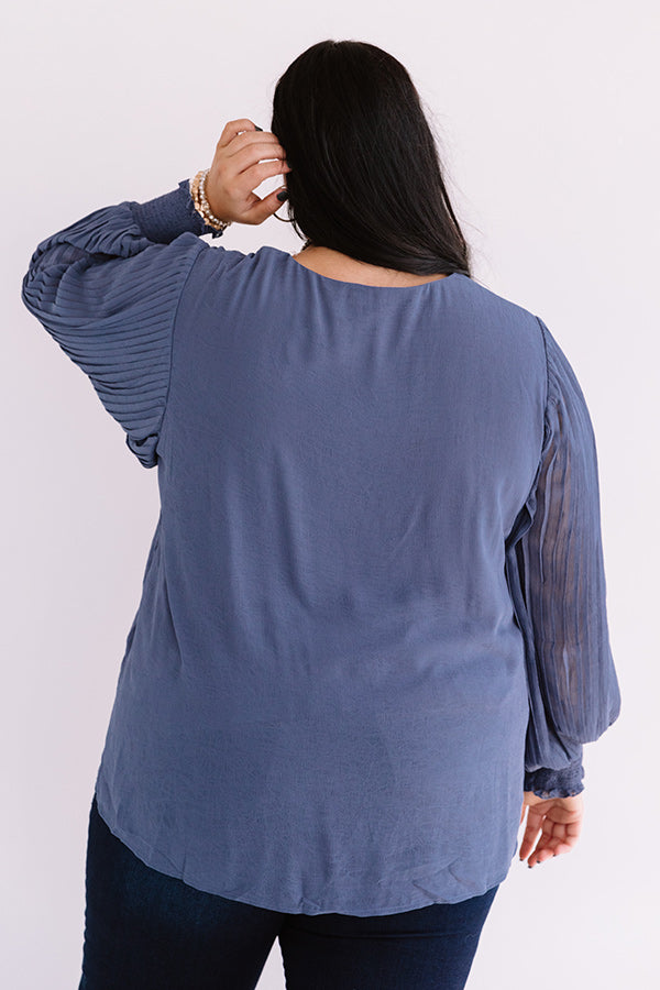 Sparks And Kisses Shift Top In Dark Periwinkle   Curves Image - 5