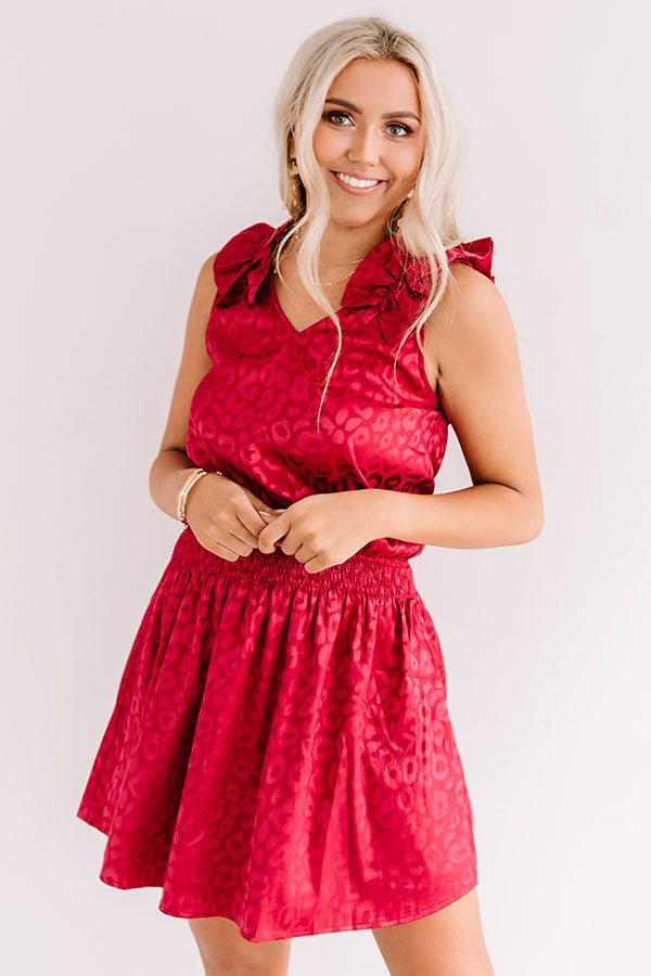 Outfit Goals Leopard Dress In Wine Image - 1