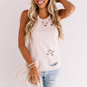 Favorite View Distressed Tank In Blush Image - 1