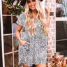My Good Side Leopard Babydoll Dress In Grey Image - 1