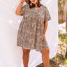 My Good Side Leopard Babydoll Dress In Brown Curves Image - 1