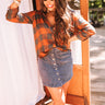 Hudson Valley Plaid Top In Pumpkin Image - 1