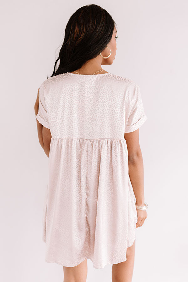 Stolen Hearts Babydoll Dress In Blush Image - 4