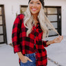 Pumpkin Spice Flirty Plaid Top In Crimson Image - 1