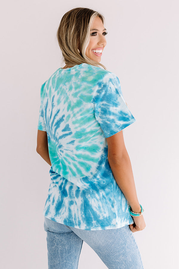 Cool Mom Tie Dye Tee In Blue • Impressions Online Boutique