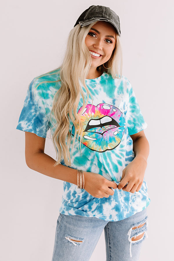 Talkin' Tie Dye Tee In Blue Image - 3