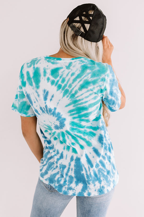 Talkin' Tie Dye Tee In Blue Image - 4