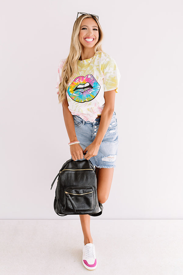 Talkin' Tie Dye Tee In Yellow Image - 2