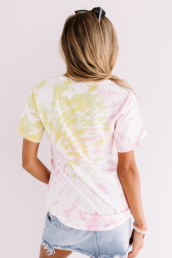 Talkin' Tie Dye Tee In Yellow Image - 4
