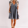 Sway Into Style Eyelet Romper In Charcoal Image - 1