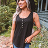 Sunny And 75 Ribbed Tank In Black Image - 1
