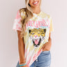 Rock And Roll Tiger Tie Dye Tee In Yellow Image - 1