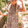 My Good Side Leopard Babydoll Dress In Brown Image - 1
