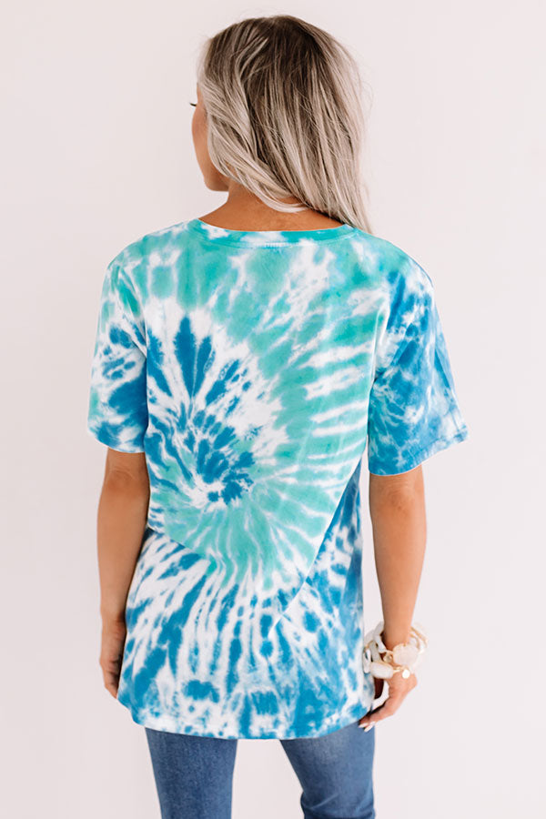 World Tour Tie Dye Tee In Blue Image - 5