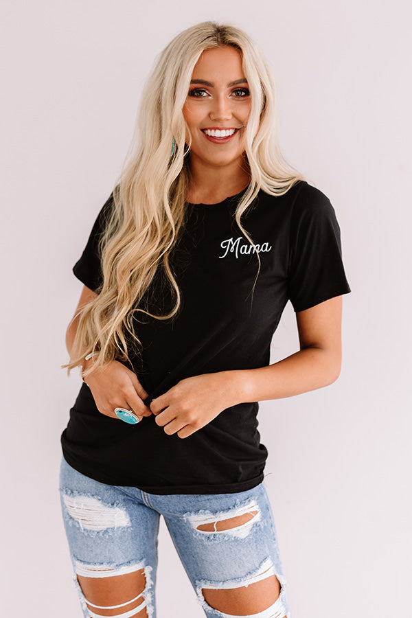 Mama Embroidered Shift Tee Image - 2