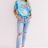 Blondie Tie Dye Tee In Blue Image - 1