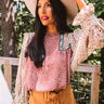 Botanical Brunch Shift Top In Dark Blush Image - 1