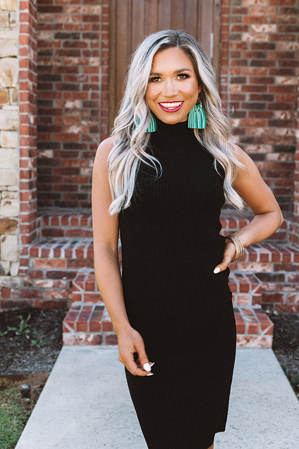 Wine For Two Knit Sweater Dress Image - 3