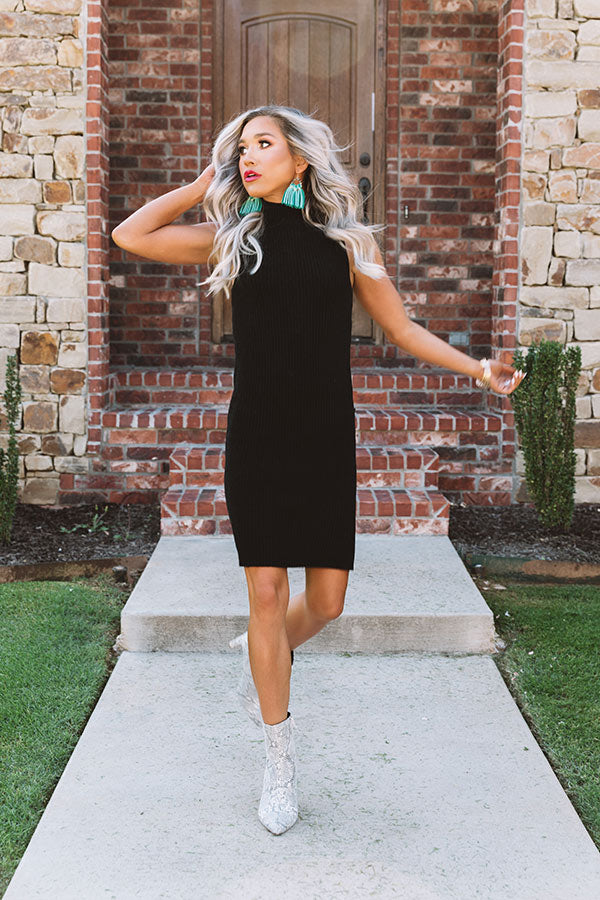 Wine For Two Knit Sweater Dress Image - 5