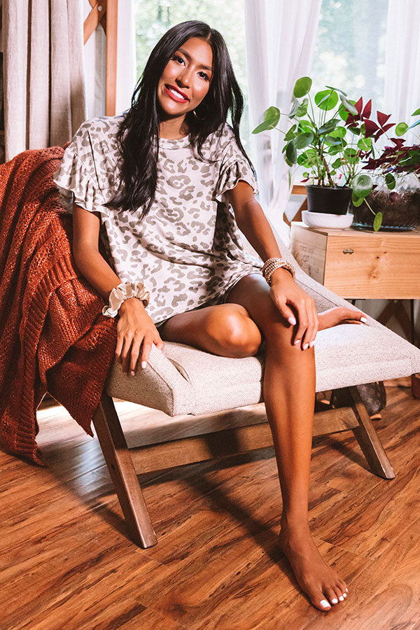 Early Mornings Leopard Shift Tee Image - 3