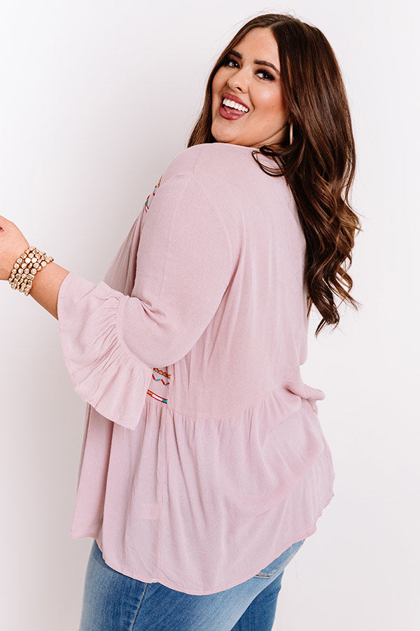 Front Porch Party Shift Top In Pink Curves Image - 5