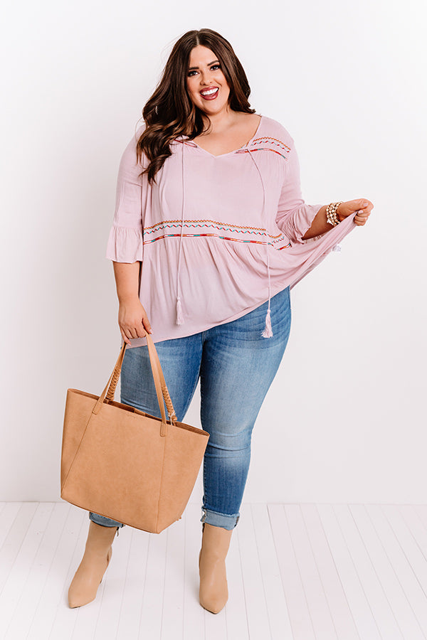 Front Porch Party Shift Top In Pink Curves Image - 4