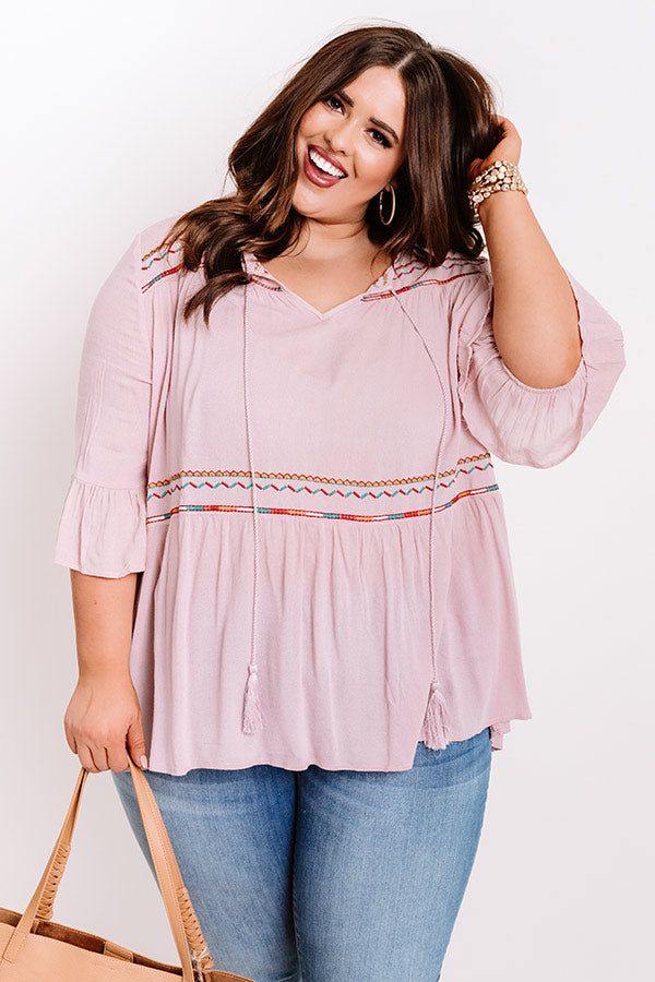 Front Porch Party Shift Top In Pink Curves Image - 3