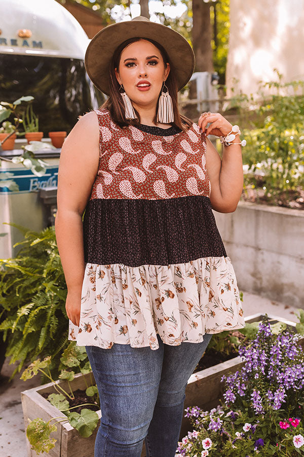 Winery Welcome Shift Top In Rust   Curves Image - 2