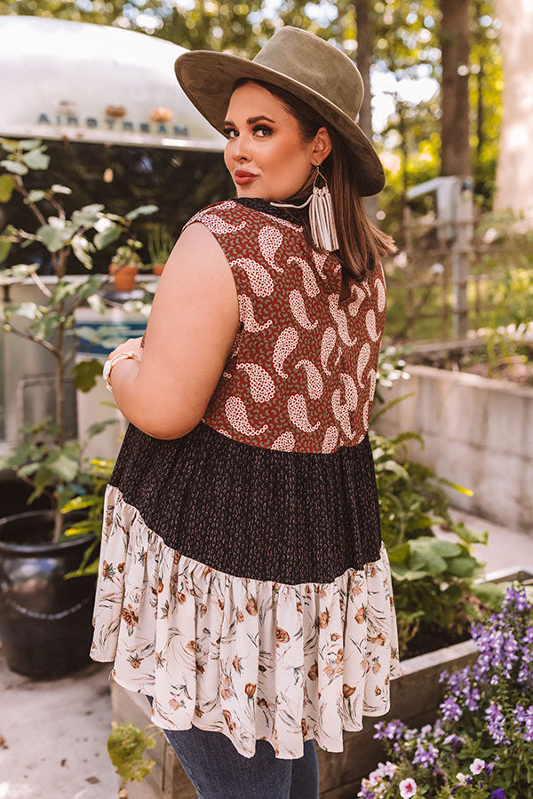 Winery Welcome Shift Top In Rust   Curves Image - 4