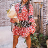 Cabernet Kisses Floral Shift Dress Curves Image - 1