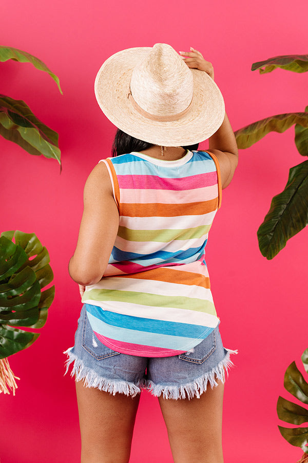 Snorkel Season Stripe Shift Top Image - 4